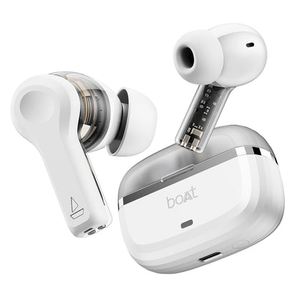 boAt Nirvana Space Truly Wireless in-Ear Earbuds w/ 360º Spatial Audio, ANC (~32dB),100HRS Playback,4 Mics w/AI-ENx™,in-Ear Detection,DLC Drivers, Multipoint Connectivity Ear Buds TWS (Cosmic Black) - Nalanda Enterprises