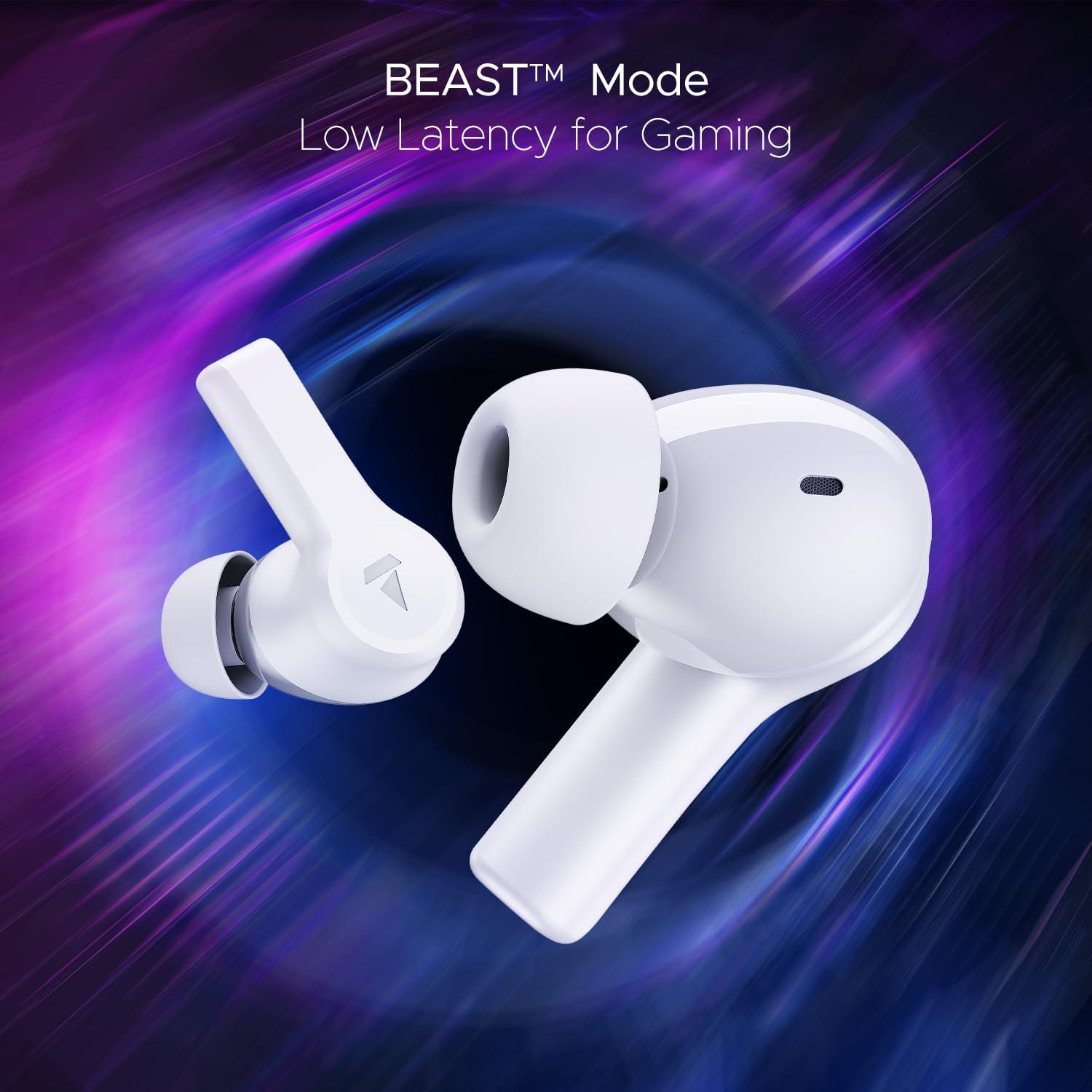 boAt Nirvana Lucid w/ 32 dB ANC, Multi-Point Connectivity, in-Ear Detection, 60HRS Playback, Hearables App, 4 Mics ENx, IPX5 Truly Wireless in Ear Earbuds, TWS Ear Buds - Nalanda Enterprises