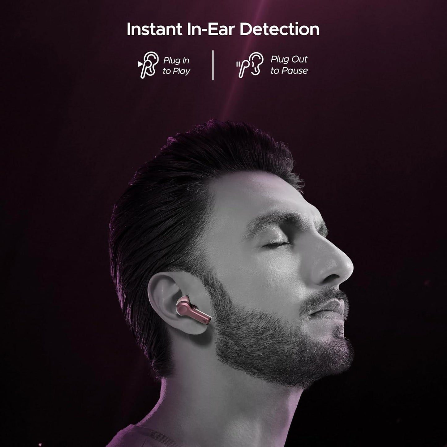 boAt Nirvana Space Truly Wireless in-Ear Earbuds w/ 360º Spatial Audio, ANC (~32dB),100HRS Playback,4 Mics w/AI-ENx™,in-Ear Detection,DLC Drivers, Multipoint Connectivity Ear Buds TWS (Cosmic Black) - Nalanda Enterprises