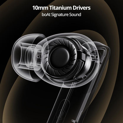 boAt Airdopes 800 True Wireless in Ear Ear Buds w/Dolby Audio, Adaptive EQ by Mimi, 40 Hours Playback, 4 Mics w/AI-ENx™, in-Ear Detection & Hearables App Support - Nalanda Enterprises