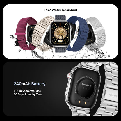 Fire-Boltt Brillia Pro Smart Watch with 51.3mm (2.02 inch) AMOLED Display, Bluetooth Calling, SpO2, Heart Rate Monitoring, 120+ Sports Modes, IP67 Waterproof, Long Battery Life (Black Wave)