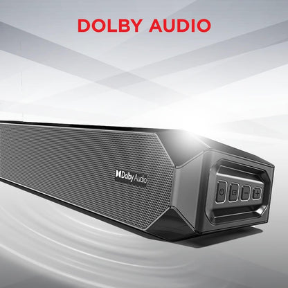 boAt Aavante Bar 1500 2.1 Channel Home Theatre Soundbar with 120W Signature Sound, Wired Subwoofer, Multiple Connectivity Modes, Entertainment EQ Modes and Sleek Finish (Black) - Nalanda Enterprises