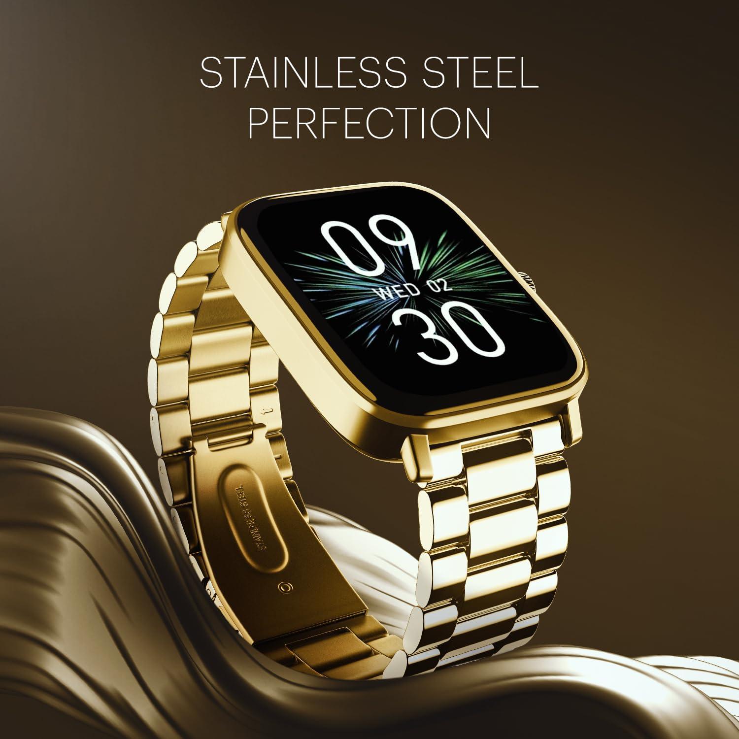 Noise New Macro Smart Watch with 2.0” HD Display,Metallic Finish BT Calling, Functional Crown, 7 Days Battery Life, Sleep Tracking, 200+ Watch Faces (Elite Black) - Nalanda Enterprises