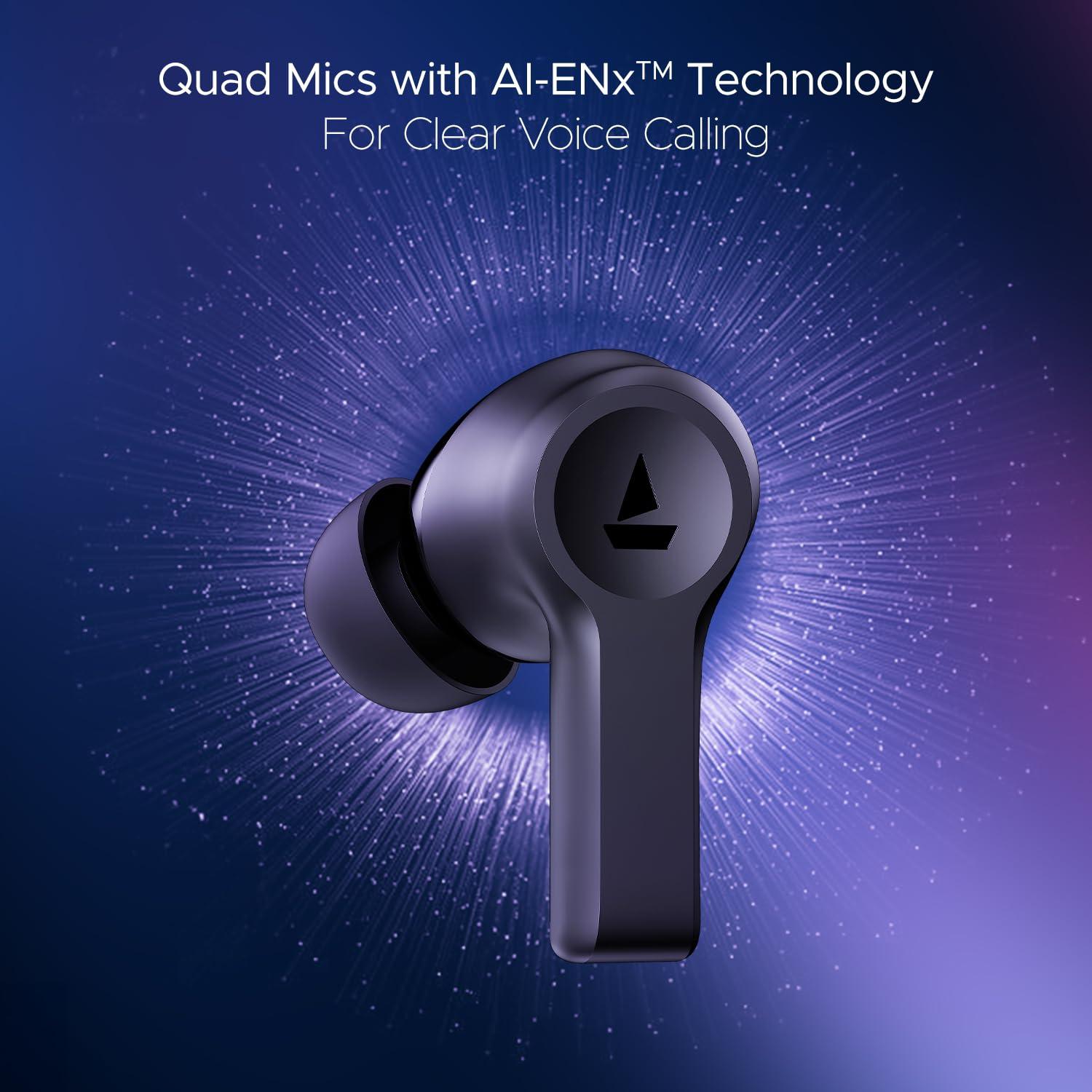 boAt Nirvana Lucid w/ 32 dB ANC, Multi-Point Connectivity, in-Ear Detection, 60HRS Playback, Hearables App, 4 Mics ENx, IPX5 Truly Wireless in Ear Earbuds, TWS Ear Buds - Nalanda Enterprises