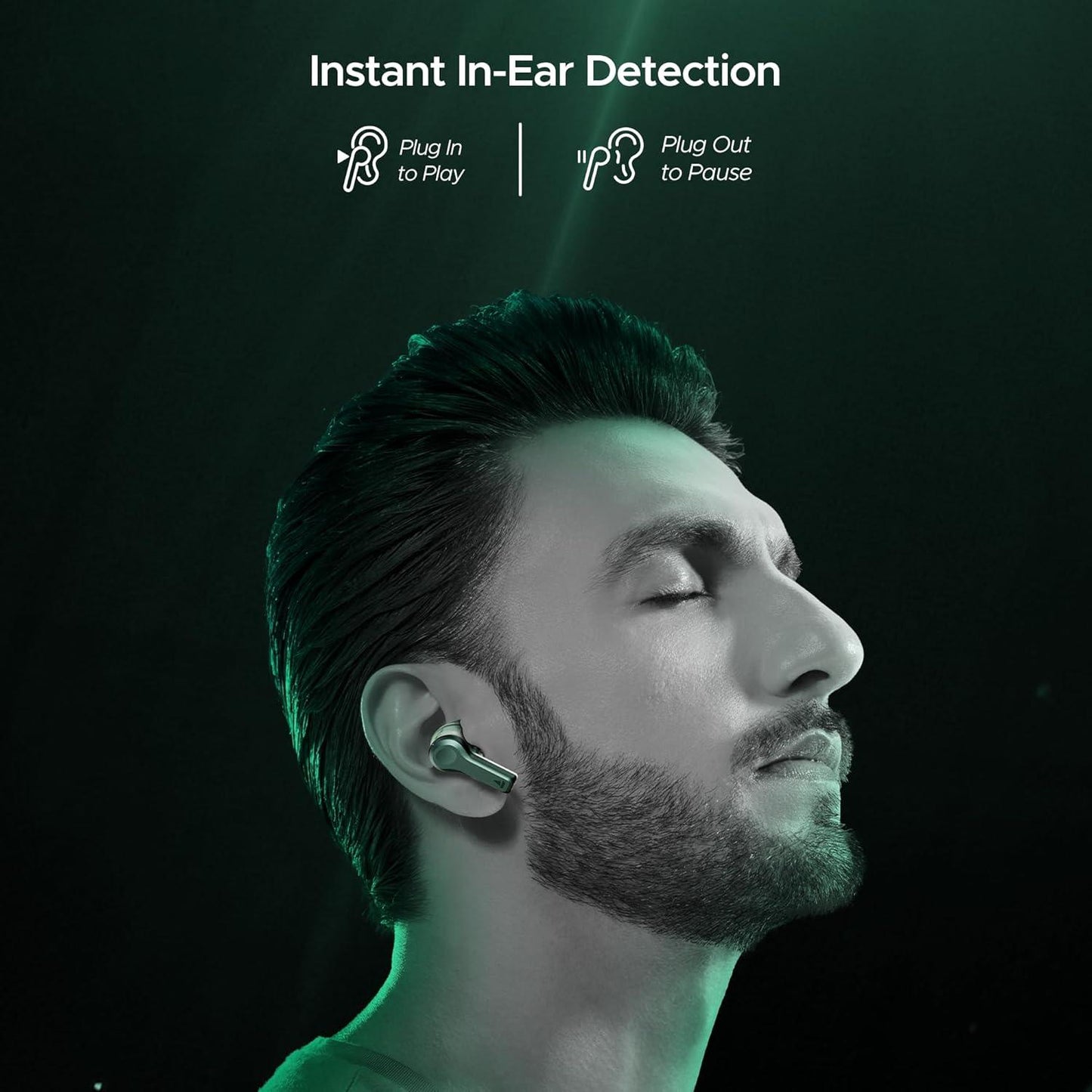 boAt Nirvana Space Truly Wireless in-Ear Earbuds w/ 360º Spatial Audio, ANC (~32dB),100HRS Playback,4 Mics w/AI-ENx™,in-Ear Detection,DLC Drivers, Multipoint Connectivity Ear Buds TWS (Cosmic Black) - Nalanda Enterprises