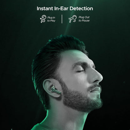 boAt Nirvana Space Truly Wireless in-Ear Earbuds w/ 360º Spatial Audio, ANC (~32dB),100HRS Playback,4 Mics w/AI-ENx™,in-Ear Detection,DLC Drivers, Multipoint Connectivity Ear Buds TWS (Cosmic Black) - Nalanda Enterprises