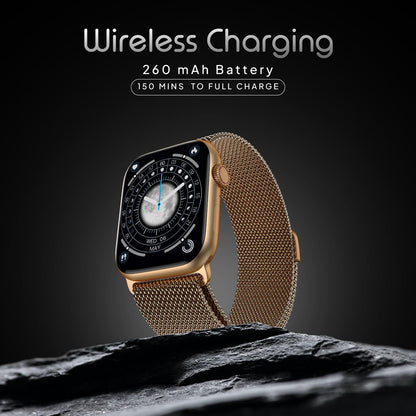 Boltt Newly Launched Vogue Large 2.05" Display Smart Watch, Always On Display, Wireless Charging, App Based GPS with Bluetooth Calling & 500+ Watch Faces (Loop Orange)