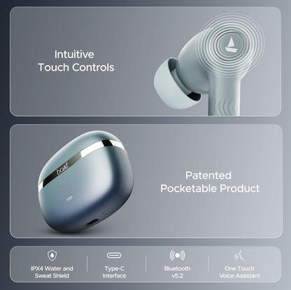 boAt Nirvana Ion ANC Pro Truly Wireless in Ear Ear Buds w/Hi-Res Audio w/LDAC, Upto 32 dB ANC, 120 Hrs Playback, Crystal Bionic Sound Powered by HiFi, ENx Tech, Hearables App(Blazing Comet) - Nalanda Enterprises