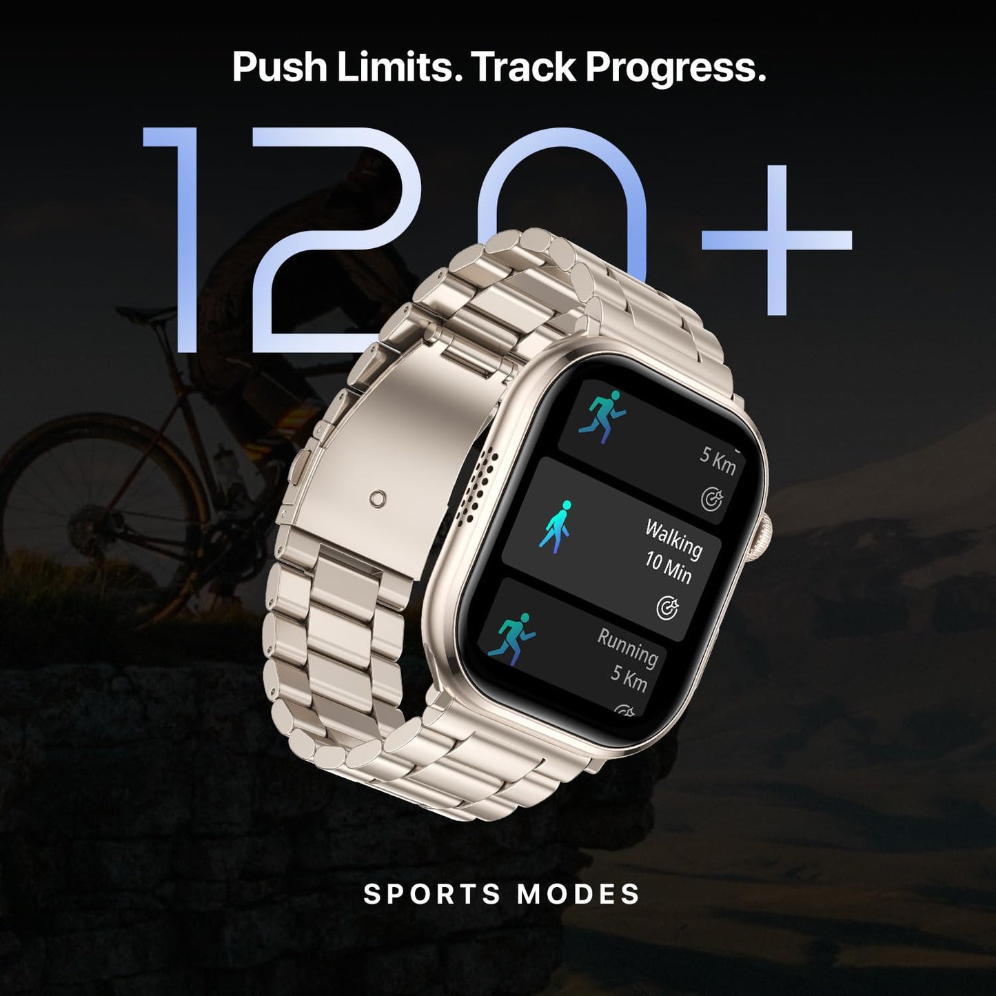 Fire-Boltt Brillia Smart Watch with 51.3mm (2.02 inch) AMOLED Display, Bluetooth Calling, SpO2, Heart Rate Monitoring, 120+ Sports Modes (Brillia, Black)