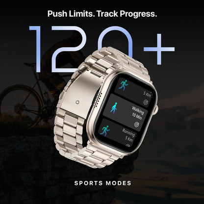 Fire-Boltt Brillia Smart Watch with 51.3mm (2.02 inch) AMOLED Display, Bluetooth Calling, SpO2, Heart Rate Monitoring, 120+ Sports Modes (Brillia, Black)
