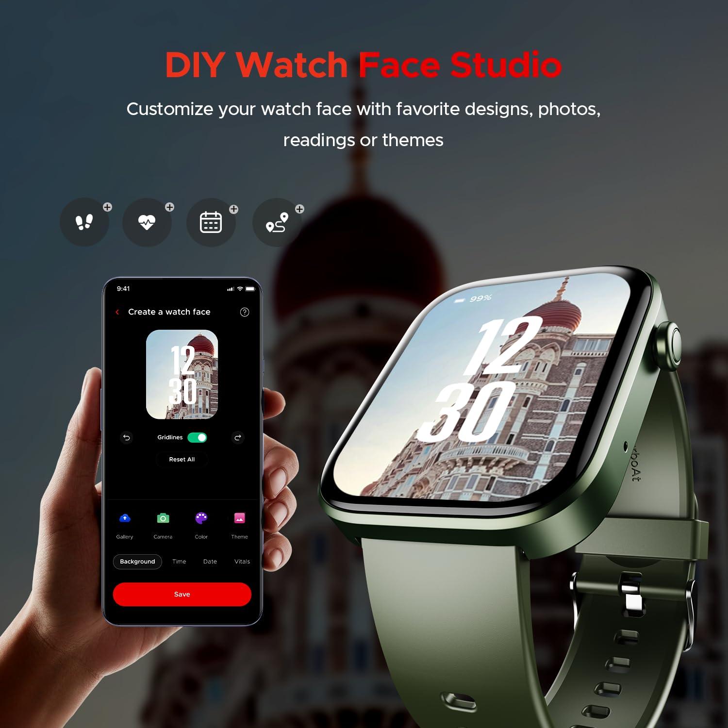 boAt Wave Astra 3 Smartwatch with Bluetooth Calling (46.48mm HD Display, IP67 Water Resistant, Silicone Strap) - Nalanda Enterprises