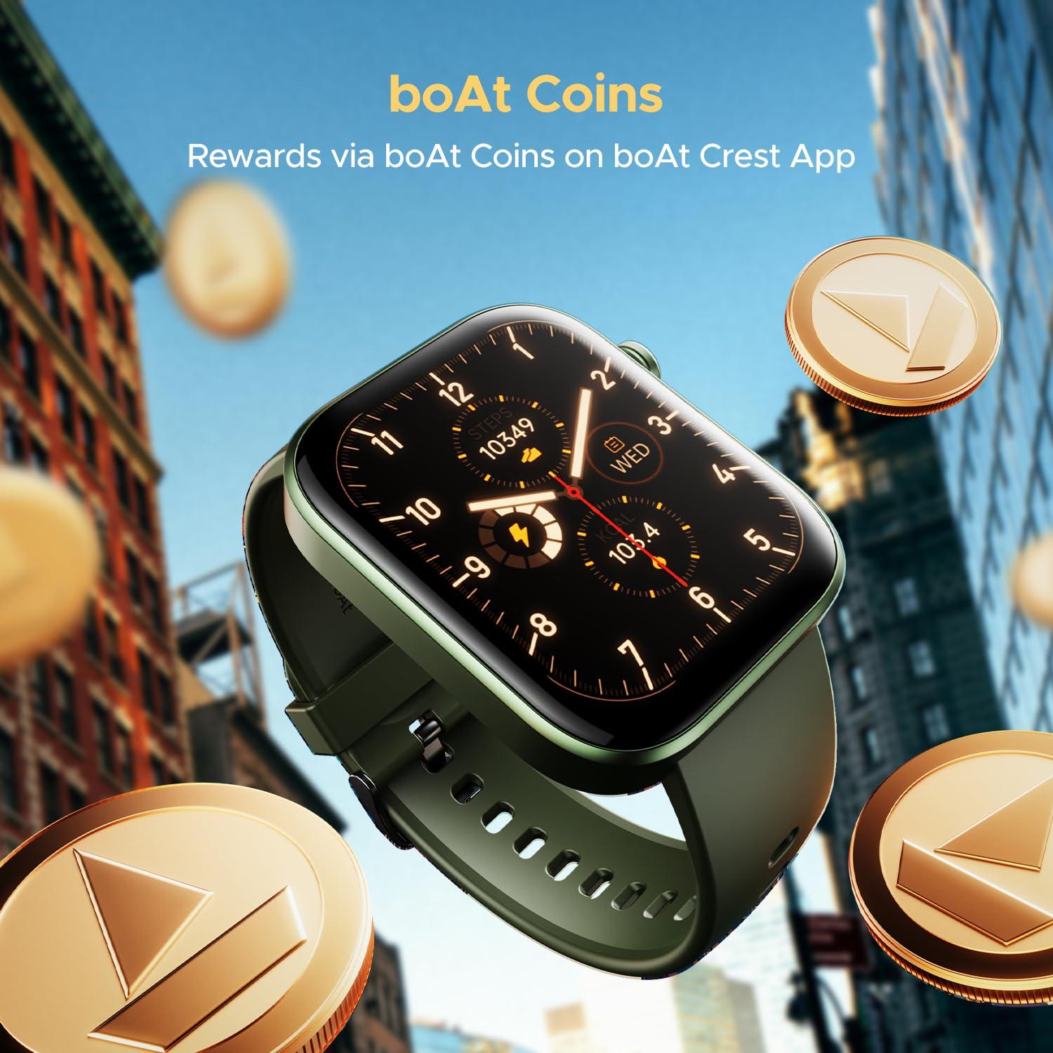 boAt Wave Astra 3 Smartwatch with Bluetooth Calling (46.48mm HD Display, IP67 Water Resistant, Silicone Strap) - Nalanda Enterprises