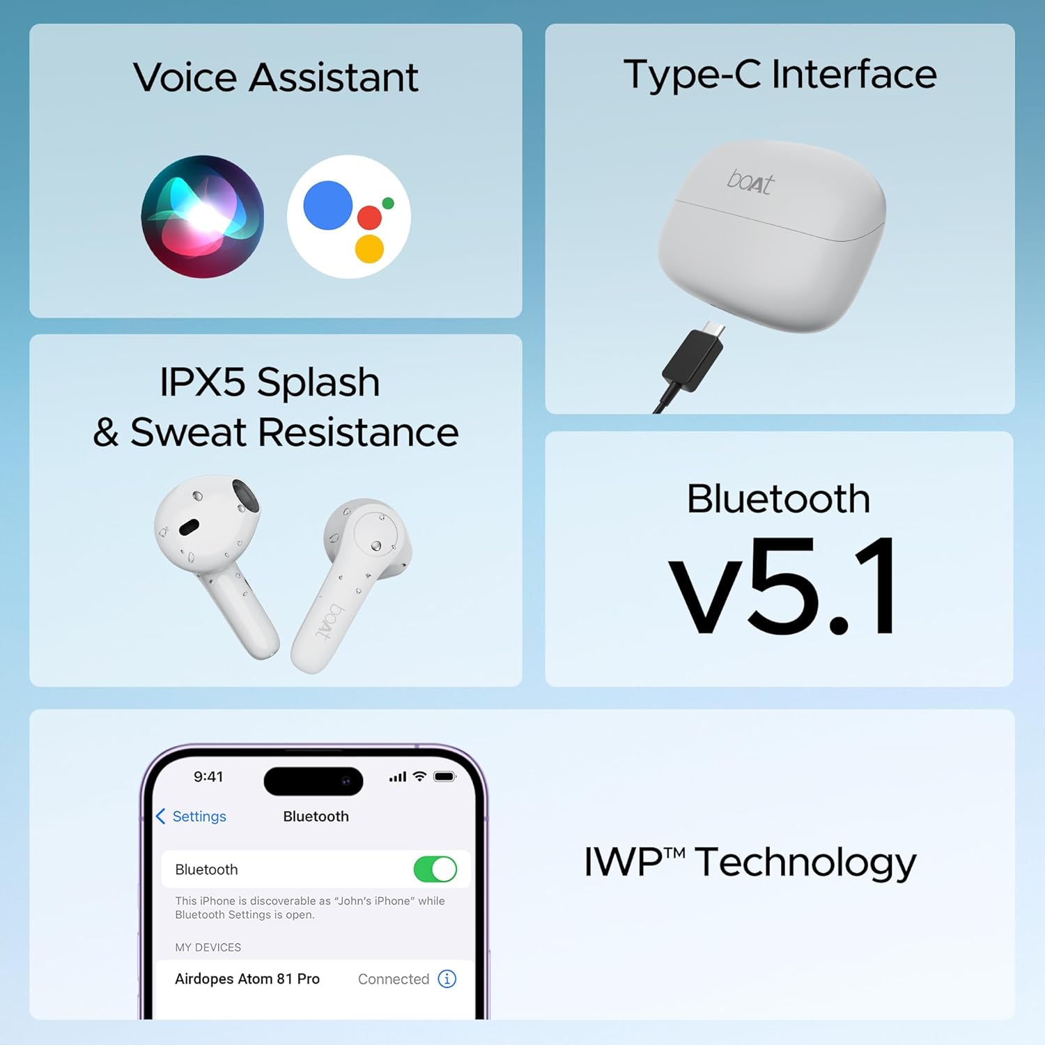 boAt Airdopes Atom 81 Pro Truly Wireless in Ear Ear Buds w/ 100hrs of Playtime, 4 Mics with ENx, Beast Mode with 50ms Low Latency, 13mm Drivers, IWP Tech, ASAP Charge(Ivory Elegance) - Nalanda Enterprises