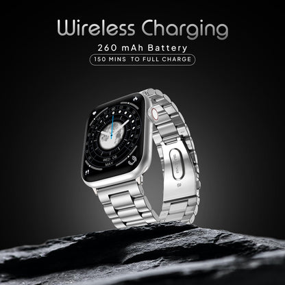 Boltt Newly Launched Vogue Large 2.05" Display Smart Watch, Always On Display, Wireless Charging, App Based GPS with Bluetooth Calling & 500+ Watch Faces (Loop Orange)