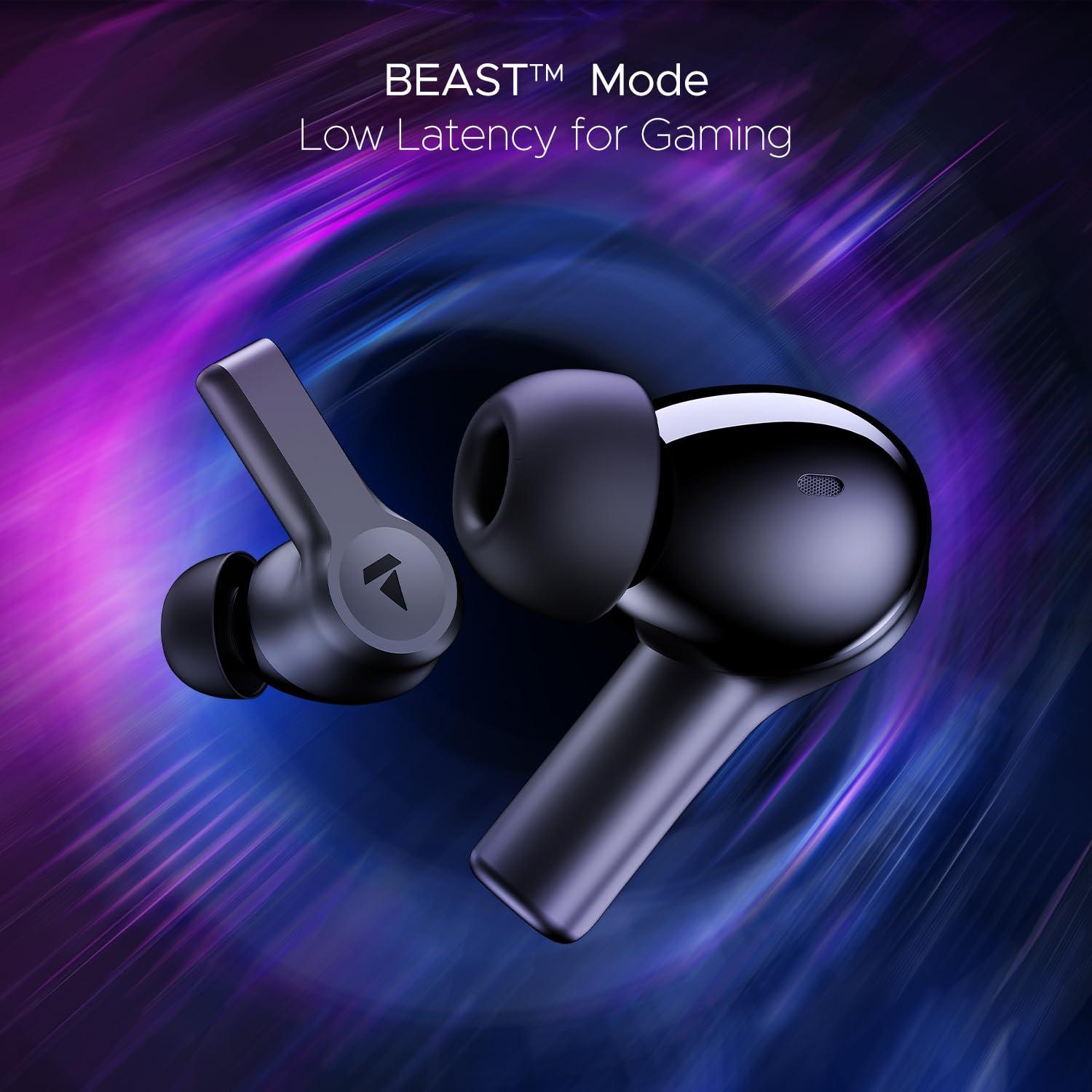boAt Nirvana Lucid w/ 32 dB ANC, Multi-Point Connectivity, in-Ear Detection, 60HRS Playback, Hearables App, 4 Mics ENx, IPX5 Truly Wireless in Ear Earbuds, TWS Ear Buds - Nalanda Enterprises