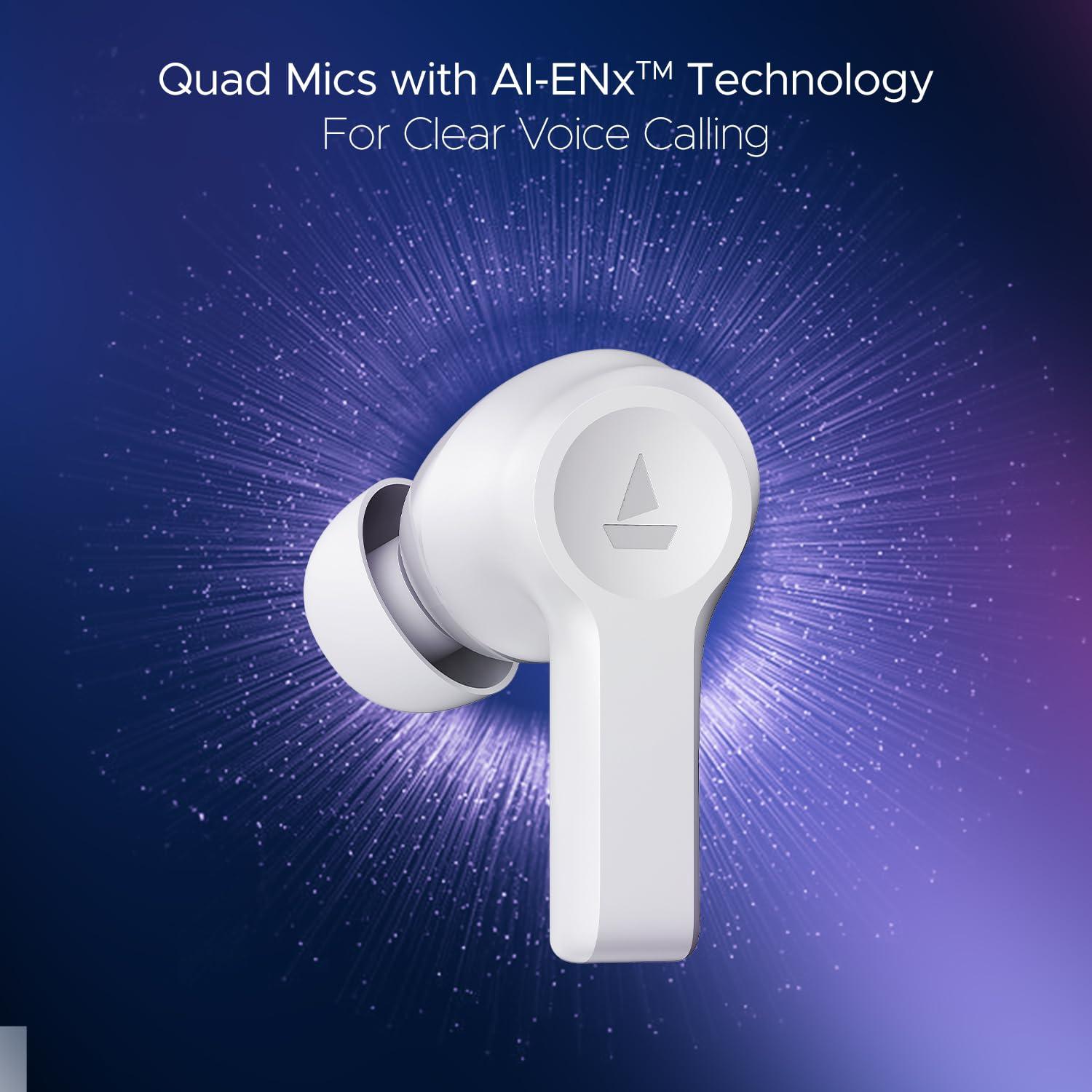 boAt Nirvana Lucid w/ 32 dB ANC, Multi-Point Connectivity, in-Ear Detection, 60HRS Playback, Hearables App, 4 Mics ENx, IPX5 Truly Wireless in Ear Earbuds, TWS Ear Buds - Nalanda Enterprises