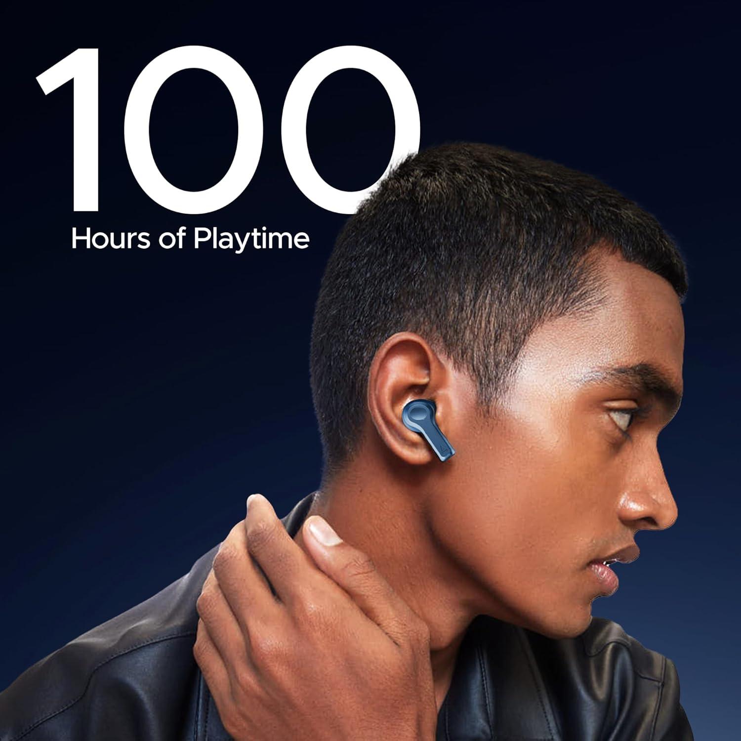 boAt Nirvana Space Truly Wireless in-Ear Earbuds w/ 360º Spatial Audio, ANC (~32dB),100HRS Playback,4 Mics w/AI-ENx™,in-Ear Detection,DLC Drivers, Multipoint Connectivity Ear Buds TWS (Cosmic Black) - Nalanda Enterprises