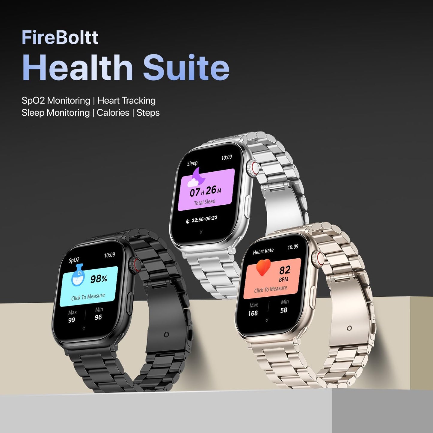 Fire-Boltt Brillia Smart Watch with 51.3mm (2.02 inch) AMOLED Display, Bluetooth Calling, SpO2, Heart Rate Monitoring, 120+ Sports Modes (Brillia, Black)