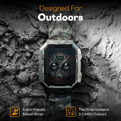 Fire-Boltt Strike Smart Watch 1.95” AMOLED Display, 800 NITS Brightness, 123 Sports Modes, Bluetooth Calling, Always On Mechanism