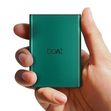boAt Newly Launched Pocket Energyshroom PB400 Pro 20000mAh | Compact Power Bank w/Type-C Input (2-Way Port), 3X Output Ports,2-Way 22.5W Fast Charging, Pass-Through Charging(Emerald Green) - Nalanda Enterprises