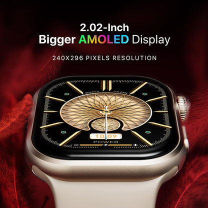 Fire-Boltt Brillia Pro Smart Watch with 51.3mm (2.02 inch) AMOLED Display, Bluetooth Calling, SpO2, Heart Rate Monitoring, 120+ Sports Modes, IP67 Waterproof, Long Battery Life (Black Wave)