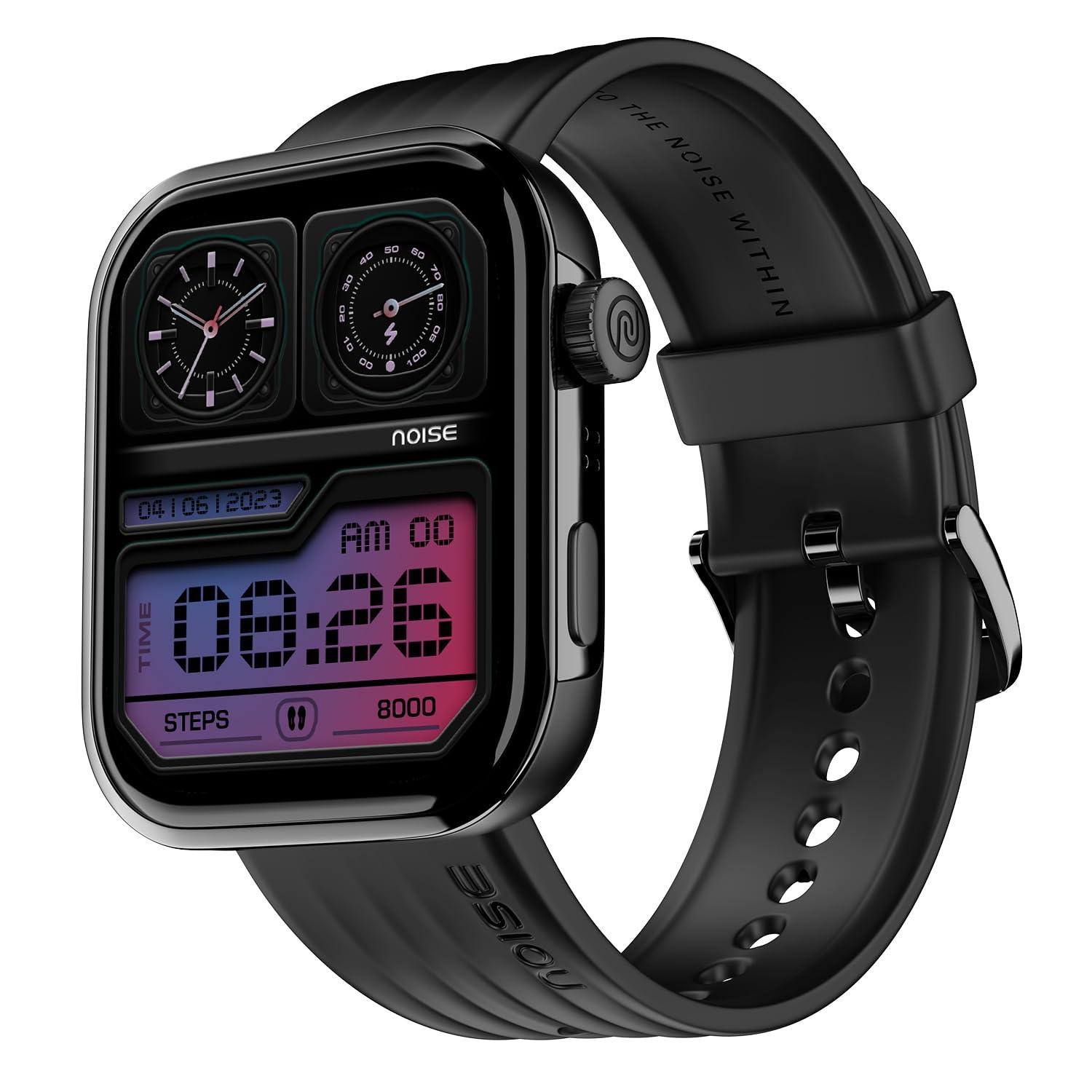 Noise ColorFit Pro 5 Max 1.96" AMOLED Display Smart Watch, BT Calling, Post Training Workout Analysis, VO2 Max, Rapid Health, 5X Faster Data Transfer - Jet Black - Nalanda Enterprises