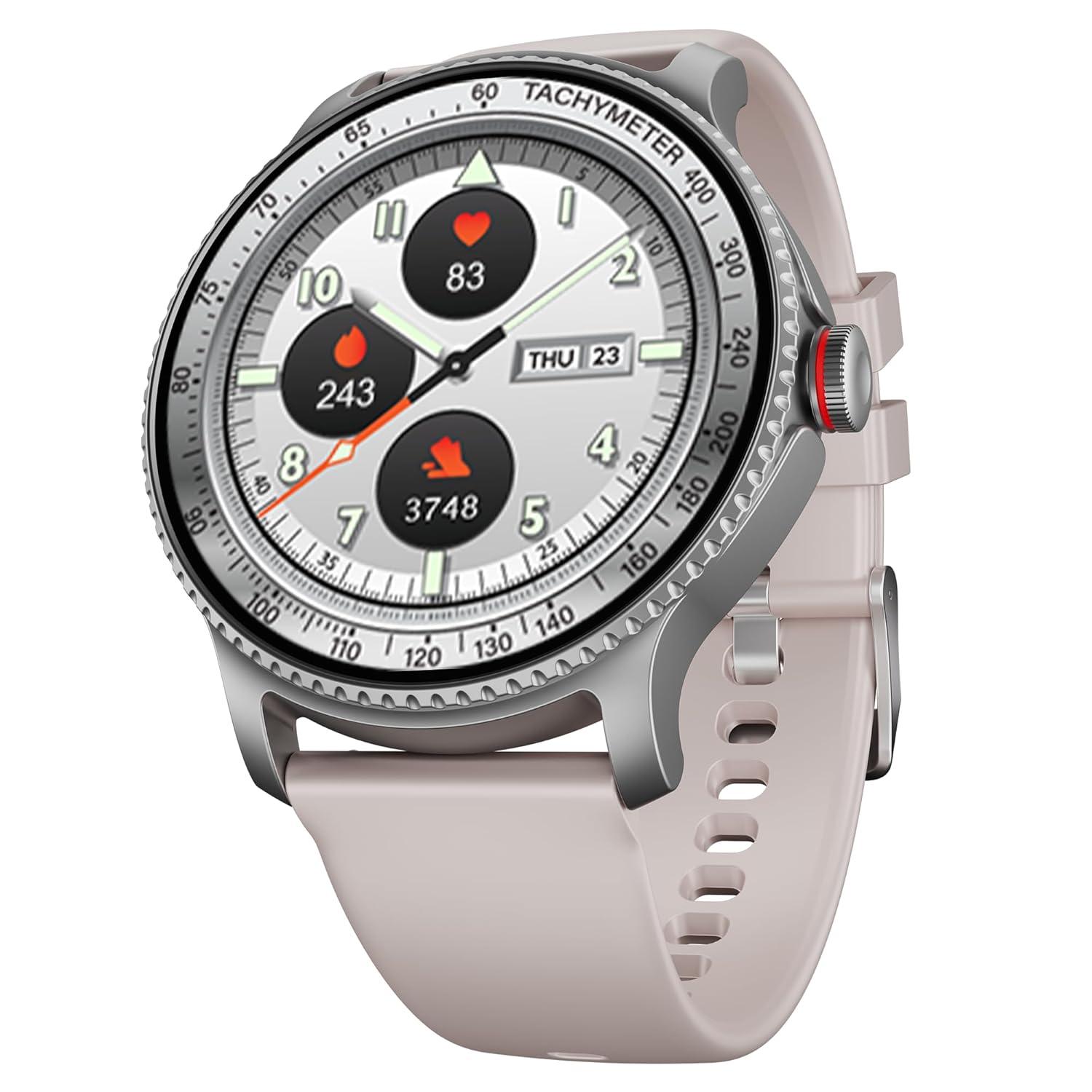boAt Lunar Discovery w/ 1.39" (3.5 cm) HD Display, Turn-by-Turn Navigation, DIY Watch Face Studio, Bluetooth Calling, Emergency SOS, QR Tray, Smart Watch for Men & Women(Active Black) - Nalanda Enterprises
