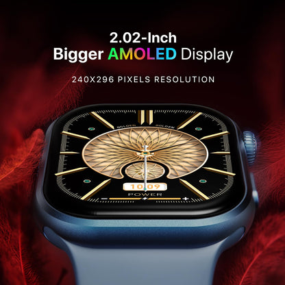 Fire-Boltt Brillia Smart Watch with 51.3mm (2.02 inch) AMOLED Display, Bluetooth Calling, SpO2, Heart Rate Monitoring, 120+ Sports Modes (Brillia, Black)
