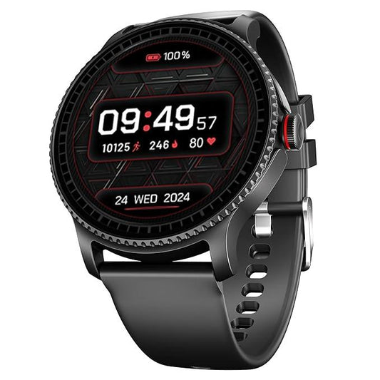 boAt Lunar Discovery w/ 1.39" (3.5 cm) HD Display, Turn-by-Turn Navigation, DIY Watch Face Studio, Bluetooth Calling, Emergency SOS, QR Tray, Smart Watch for Men & Women(Active Black) - Nalanda Enterprises