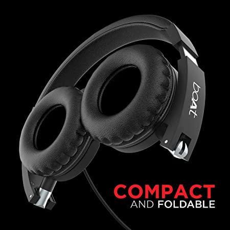 boAt Bassheads 900 | Wired Earphones with 40mm Drivers, Compact & Foldable, In-line microphone, Super Bass - Nalanda Enterprises