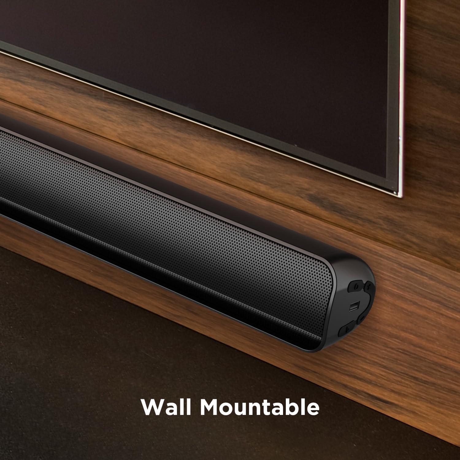 boAt AAVANTE Bar 1800 120W 2.1 Channel Bluetooth Soundbar Signature Sound, Wireless Subwoofer, Multiple Connectivity Modes, Entertainment Modes(Premium Black) - Nalanda Enterprises