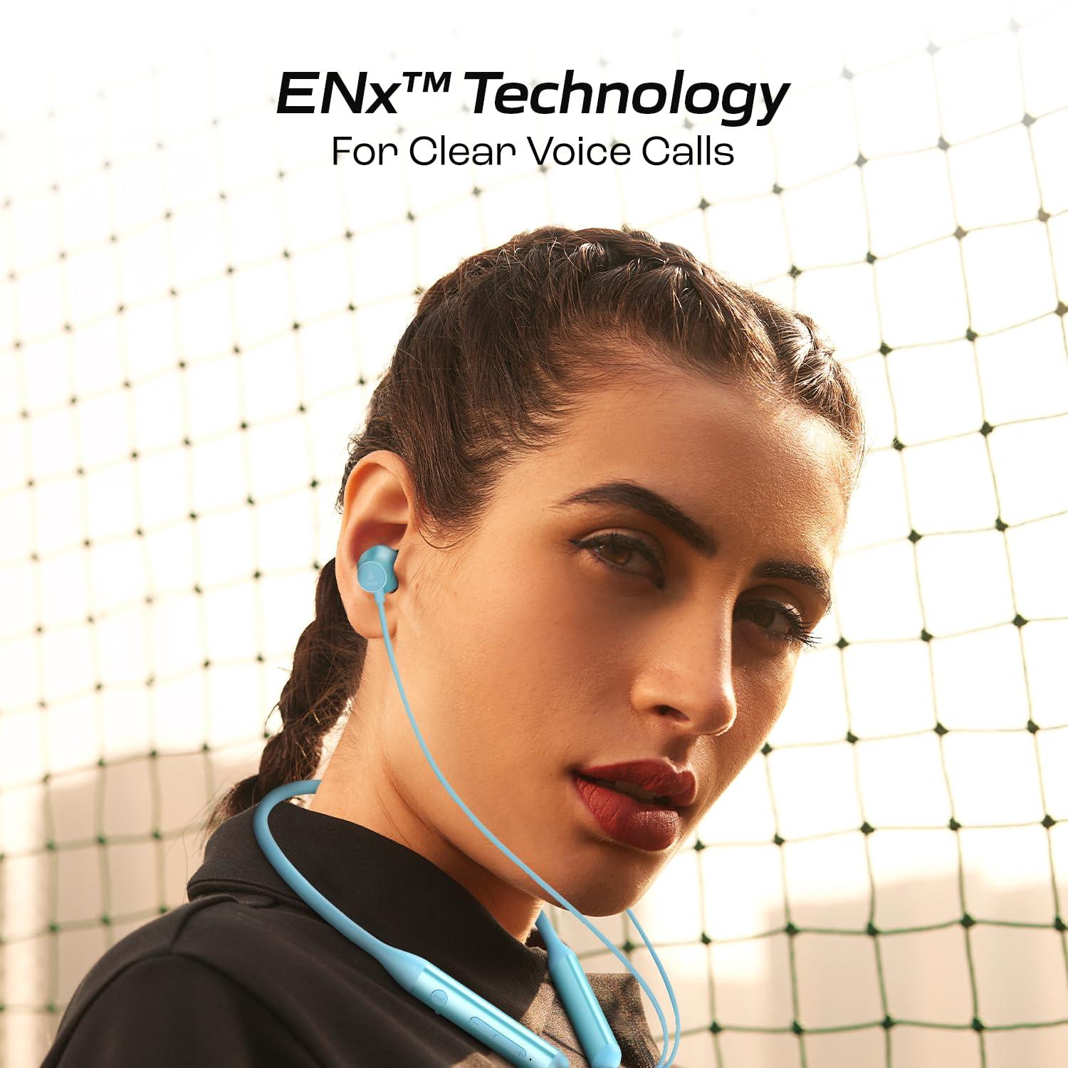 boAt Rockerz 280 ANC w/Crystal Bionic Sound Powered by Dirac Opteo, Active Noise Cancellation, 13mm Drivers, ASAP Charge, 24H Playback & ENx Tech in- Ear Bluetooth Neckband(Gunmetal Black) - Nalanda Enterprises
