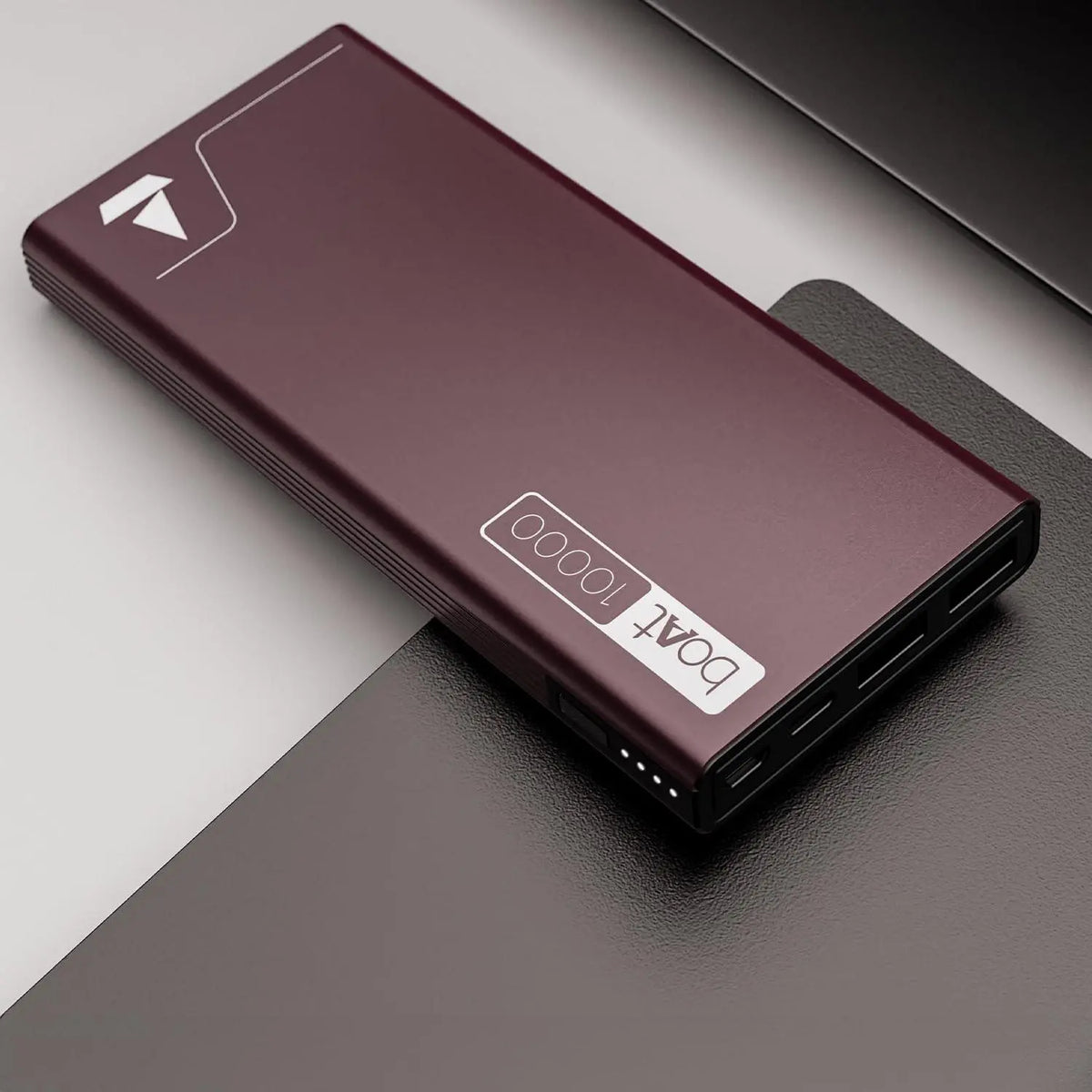 boAt EnergyShroom PB300 Air 10000 mAh 22.5W Pocket Size Power Bank with Compact and Lightweight Design, LED Battery Display, 12 Layer Smart IC Protection & Smart Power Management(Carbon Black) - Nalanda Enterprises