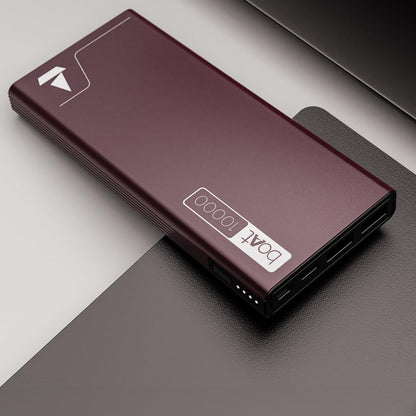 boAt EnergyShroom PB300 Air 10000 mAh 22.5W Pocket Size Power Bank with Compact and Lightweight Design, LED Battery Display, 12 Layer Smart IC Protection & Smart Power Management(Carbon Black) - Nalanda Enterprises