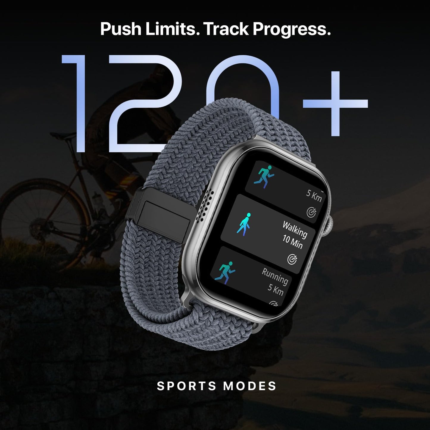 Fire-Boltt Brillia Smart Watch with 51.3mm (2.02 inch) AMOLED Display, Bluetooth Calling, SpO2, Heart Rate Monitoring, 120+ Sports Modes (Brillia, Black)