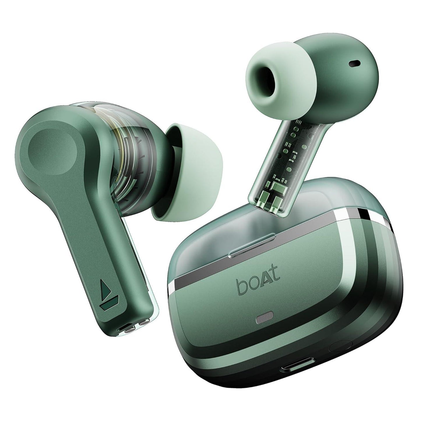 boAt Nirvana Space Truly Wireless in-Ear Earbuds w/ 360º Spatial Audio, ANC (~32dB),100HRS Playback,4 Mics w/AI-ENx™,in-Ear Detection,DLC Drivers, Multipoint Connectivity Ear Buds TWS (Cosmic Black) - Nalanda Enterprises