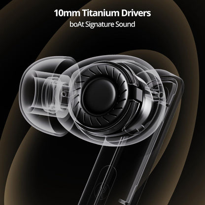 boAt Airdopes 800 True Wireless in Ear Ear Buds w/Dolby Audio, Adaptive EQ by Mimi, 40 Hours Playback, 4 Mics w/AI-ENx™, in-Ear Detection & Hearables App Support - Nalanda Enterprises