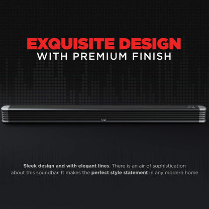 boAt AAVANTE Bar 1800 120W 2.1 Channel Bluetooth Soundbar Signature Sound, Wireless Subwoofer, Multiple Connectivity Modes, Entertainment Modes(Premium Black) - Nalanda Enterprises