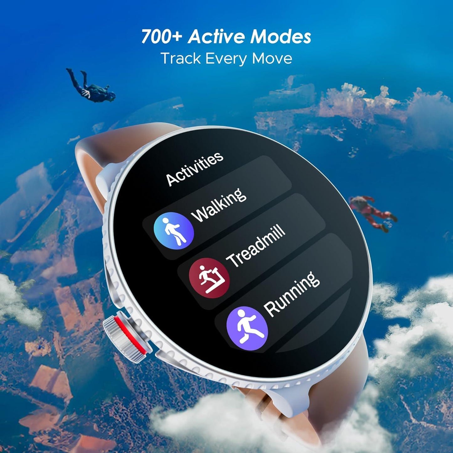 boAt Lunar Discovery w/ 1.39" (3.5 cm) HD Display, Turn-by-Turn Navigation, DIY Watch Face Studio, Bluetooth Calling, Emergency SOS, QR Tray, Smart Watch for Men & Women(Active Black) - Nalanda Enterprises