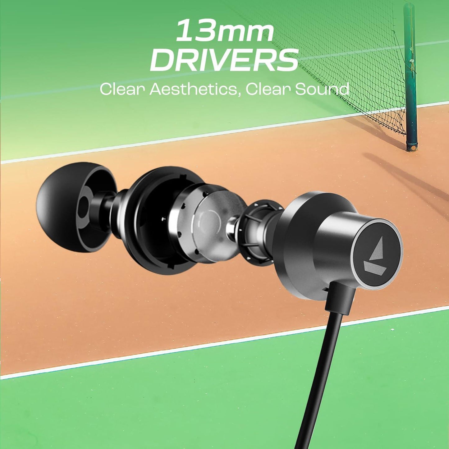 boAt Rockerz 280 ANC w/Crystal Bionic Sound Powered by Dirac Opteo, Active Noise Cancellation, 13mm Drivers, ASAP Charge, 24H Playback & ENx Tech in- Ear Bluetooth Neckband(Gunmetal Black) - Nalanda Enterprises