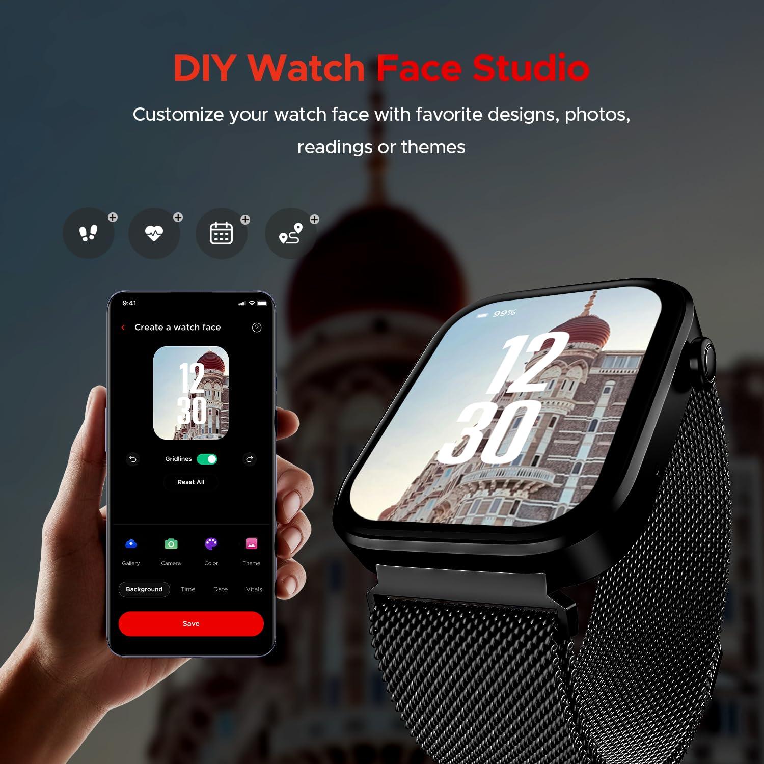 boAt Wave Astra 3 Smartwatch with Bluetooth Calling (46.48mm HD Display, IP67 Water Resistant, Silicone Strap) - Nalanda Enterprises