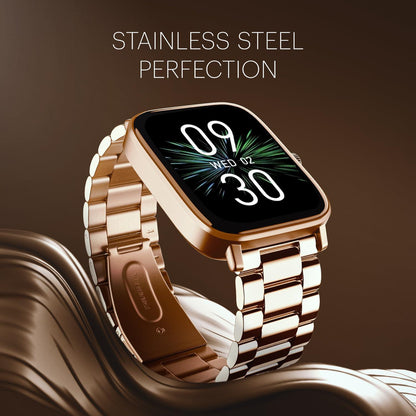 Noise New Macro Smart Watch with 2.0” HD Display,Metallic Finish BT Calling, Functional Crown, 7 Days Battery Life, Sleep Tracking, 200+ Watch Faces (Elite Black) - Nalanda Enterprises