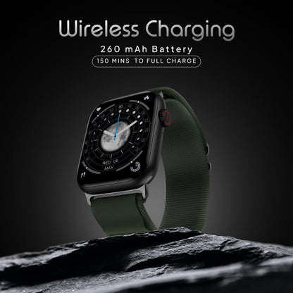 Boltt Newly Launched Vogue Large 2.05" Display Smart Watch, Always On Display, Wireless Charging, App Based GPS with Bluetooth Calling & 500+ Watch Faces (Loop Orange)