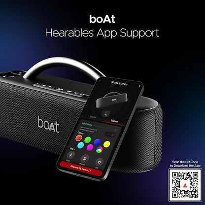 boAt Stone Lumos 60W Bluetooth Speaker w/ 7 LED Projection Modes, Hearables App Support, Dual EQs, Up to 9hrs of Playtime, TWS Feature, Built-in Mic, BT v5.3 - Nalanda Enterprises