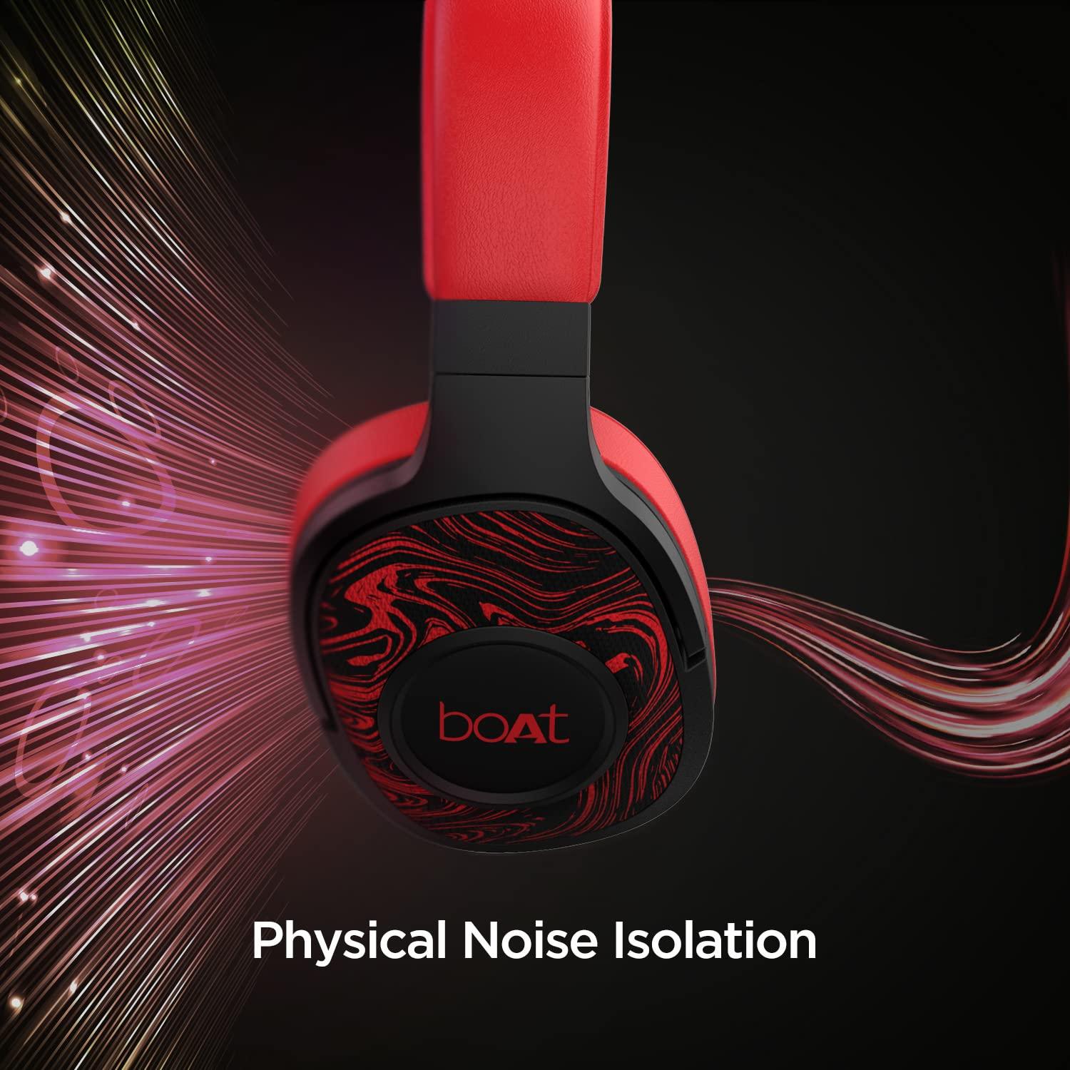 boAt Rockerz 558 Over Ear Bluetooth Headphones with Upto 20 Hours Playback, 50MM Drivers, Soft Padded Ear Cushions and Physical Noise Isolation(Black) - Nalanda Enterprises