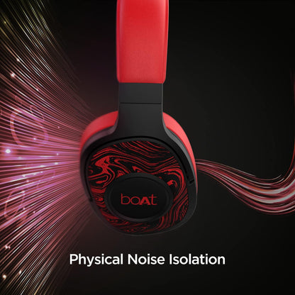 boAt Rockerz 558 Over Ear Bluetooth Headphones with Upto 20 Hours Playback, 50MM Drivers, Soft Padded Ear Cushions and Physical Noise Isolation(Black) - Nalanda Enterprises