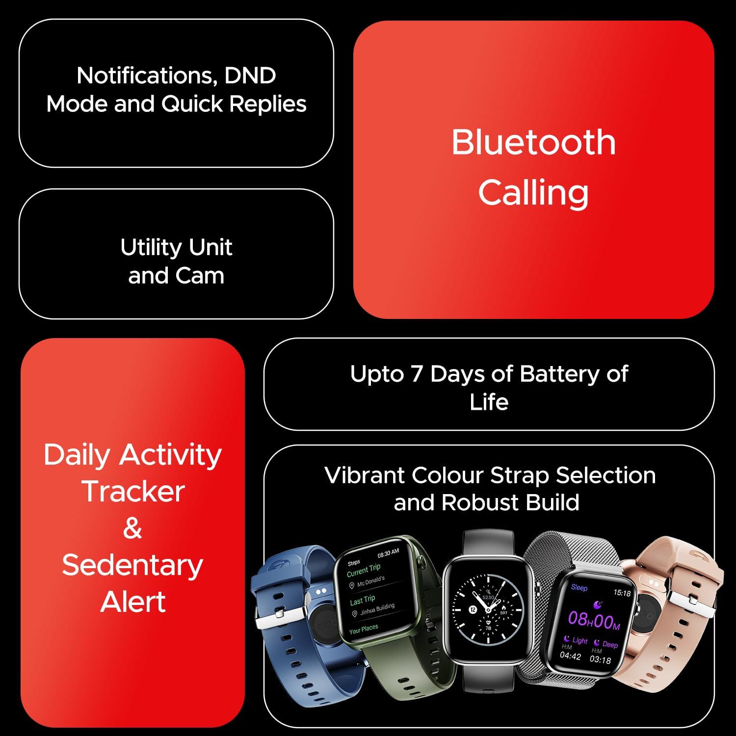 boAt Wave Astra 3 Smartwatch with Bluetooth Calling (46.48mm HD Display, IP67 Water Resistant, Silicone Strap) - Nalanda Enterprises