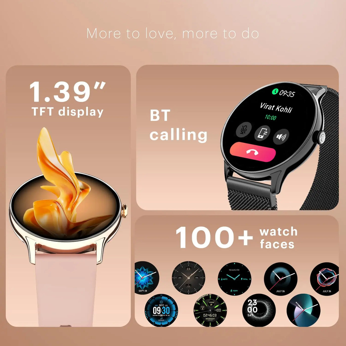 Noise Twist Go Round dial Smartwatch with BT Calling, 1.39" Display, Metal Build, 100+ Watch Faces, IP68, Sleep Tracking, 100+ Sports Modes, 24/7 Heart Rate Monitoring (Black Link) - Nalanda Enterprises