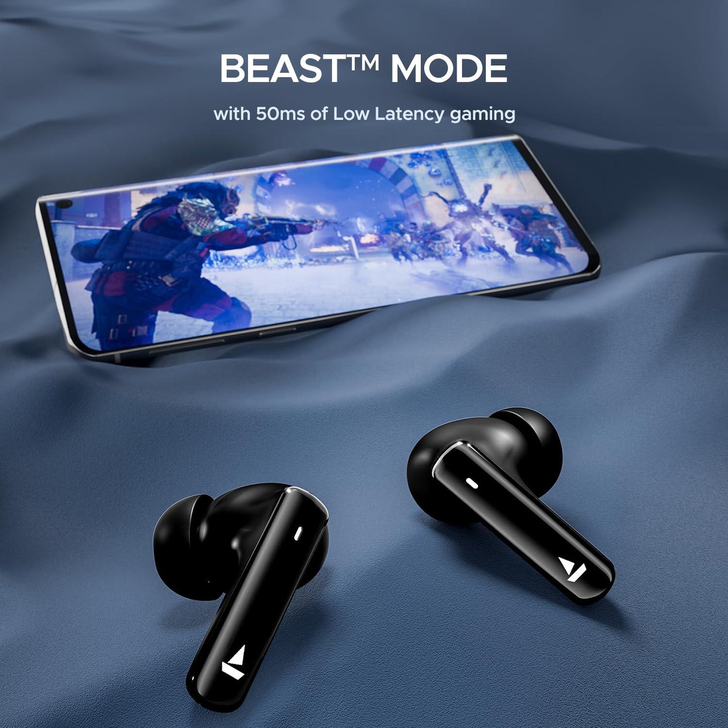 boAt Airdopes 121 Pro Plus Truly Wireless in Ear Ear Buds w/ 100 HRS Playtime, 4 Mics w/ENx™, 50ms Low-Latency Beast™ Mode, ASAP™ Charge, IWP™ Tech, BT v5.3 & IPX5 Earbuds TWS (Black) - Nalanda Enterprises