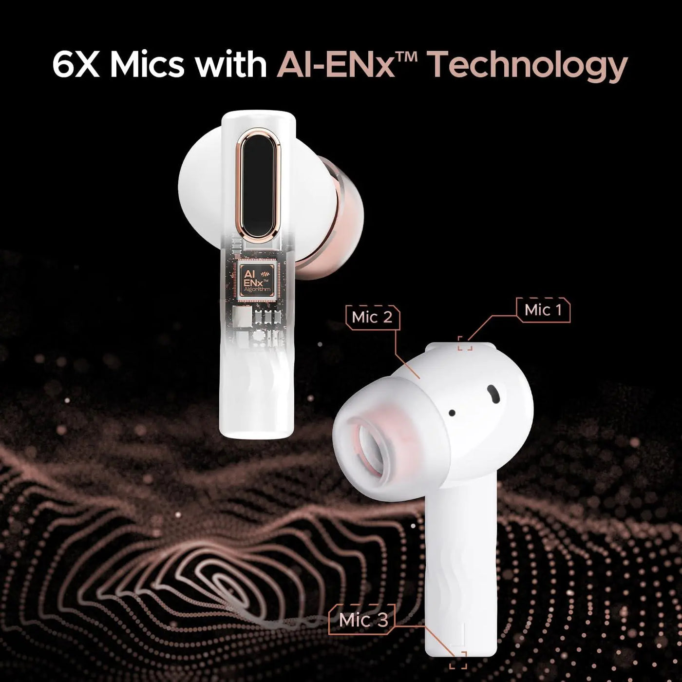 boAt Nirvana Nebula Truly Wireless in Ear Ear Buds w/Dolby Audio, ANC(Upto 35dB), 50 HRS Playback,6-Mic AI-ENx™,ASAP™ Charge,in Ear Detection & Hearables App Support(Celestial White) - Nalanda Enterprises